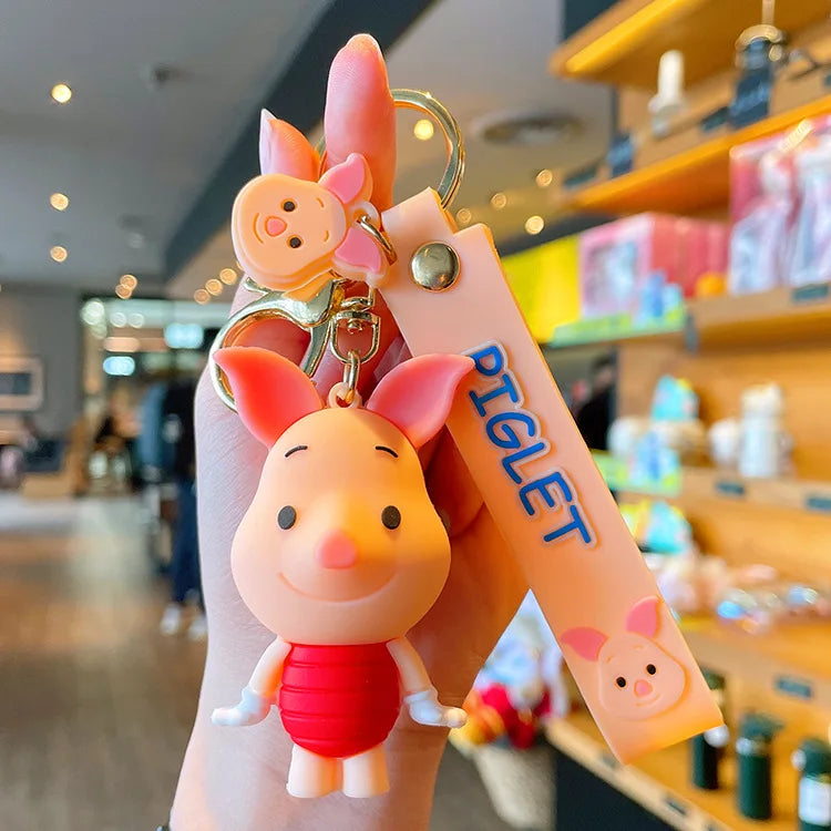 Anime Disney Schlüsselanhänger - Süßer Mickey Mouse, Minnie, Lilo und Stitch Cartoon Schlüsselring, Ornament und Autoanhänger, Perfekte Geschenke für Kinder