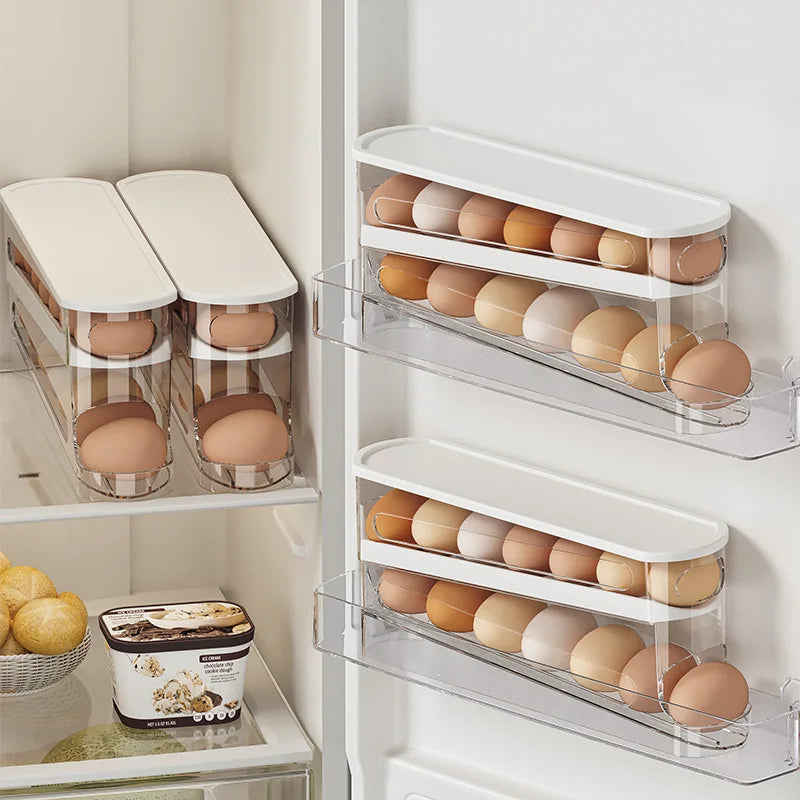 Frendorf | 2-Tier Automatische Rollende Eierlagerschachtel