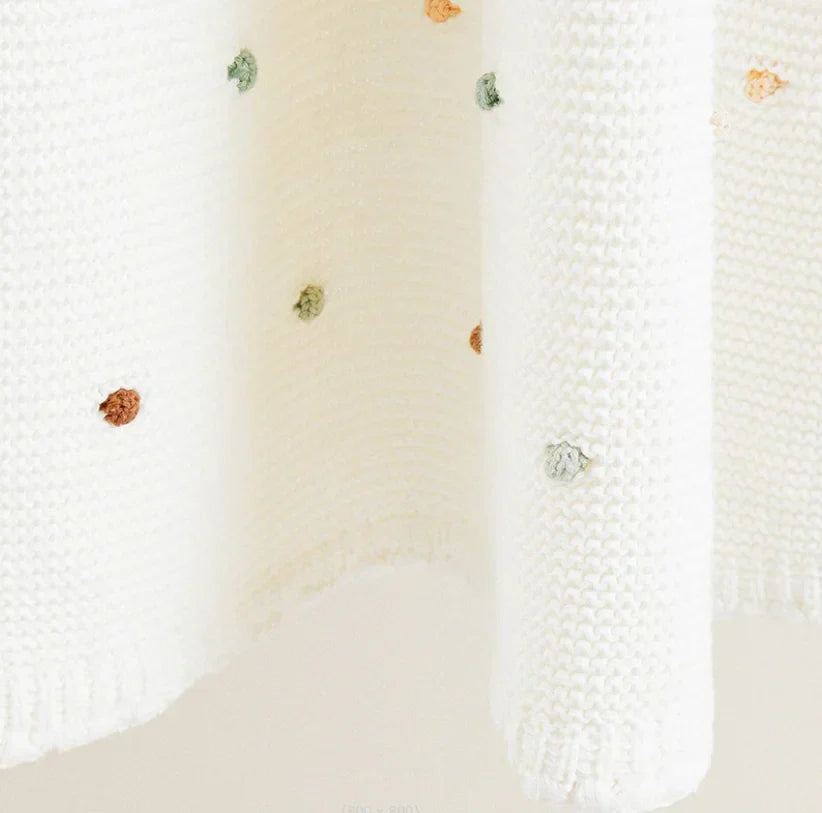 Frendorf | gestrickte Babydecke und Kinderwagen-Decke - 100x70 cm