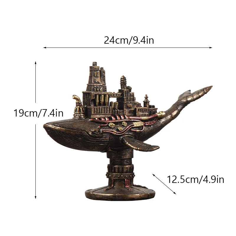 Frendorf | Steampunk-Oktopus-Mechanischer-Reisender-Figuren-Heimdeko