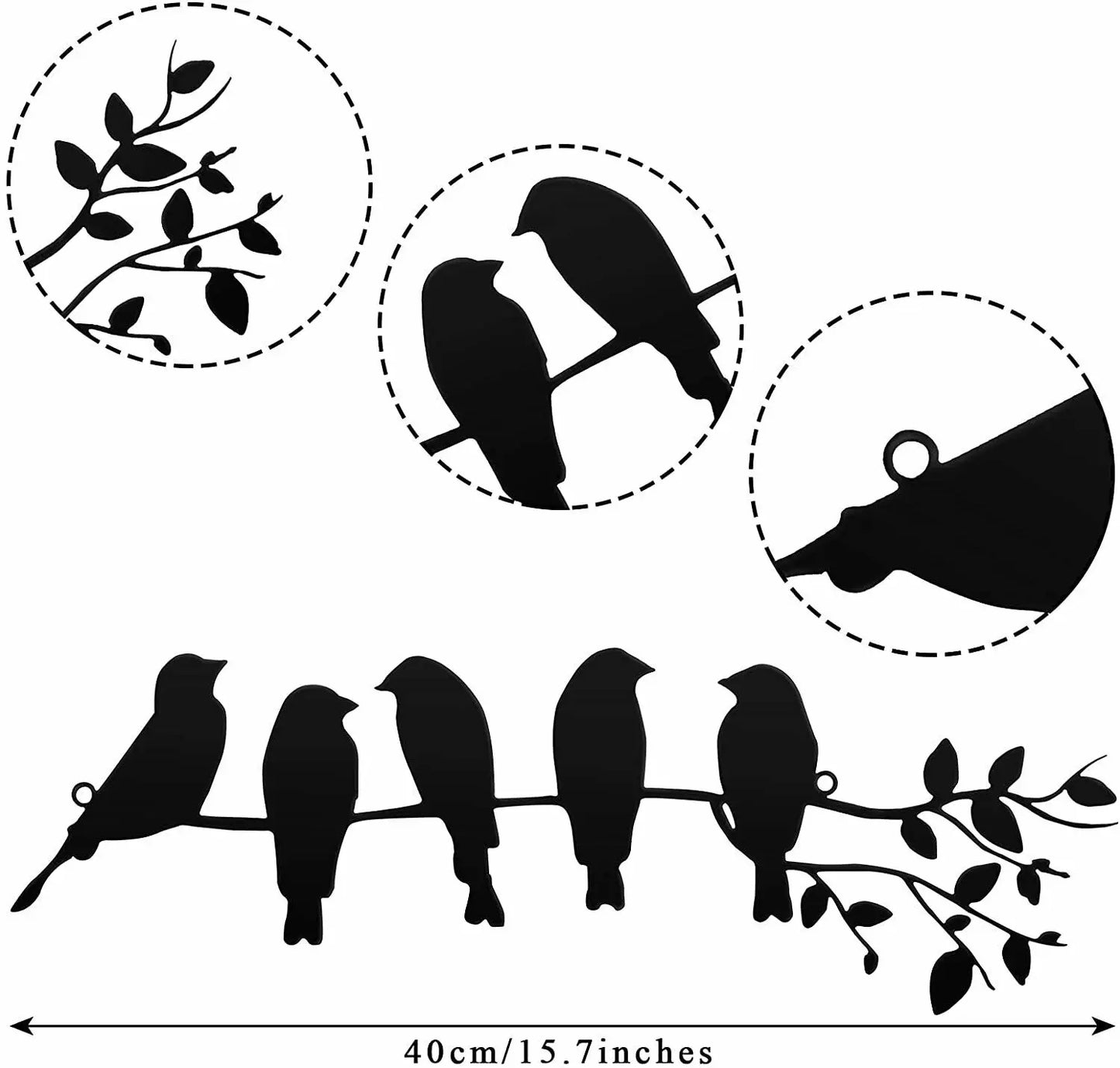 Birdsong Wanddeko – Stimmungsvolle Sitzende Vögel