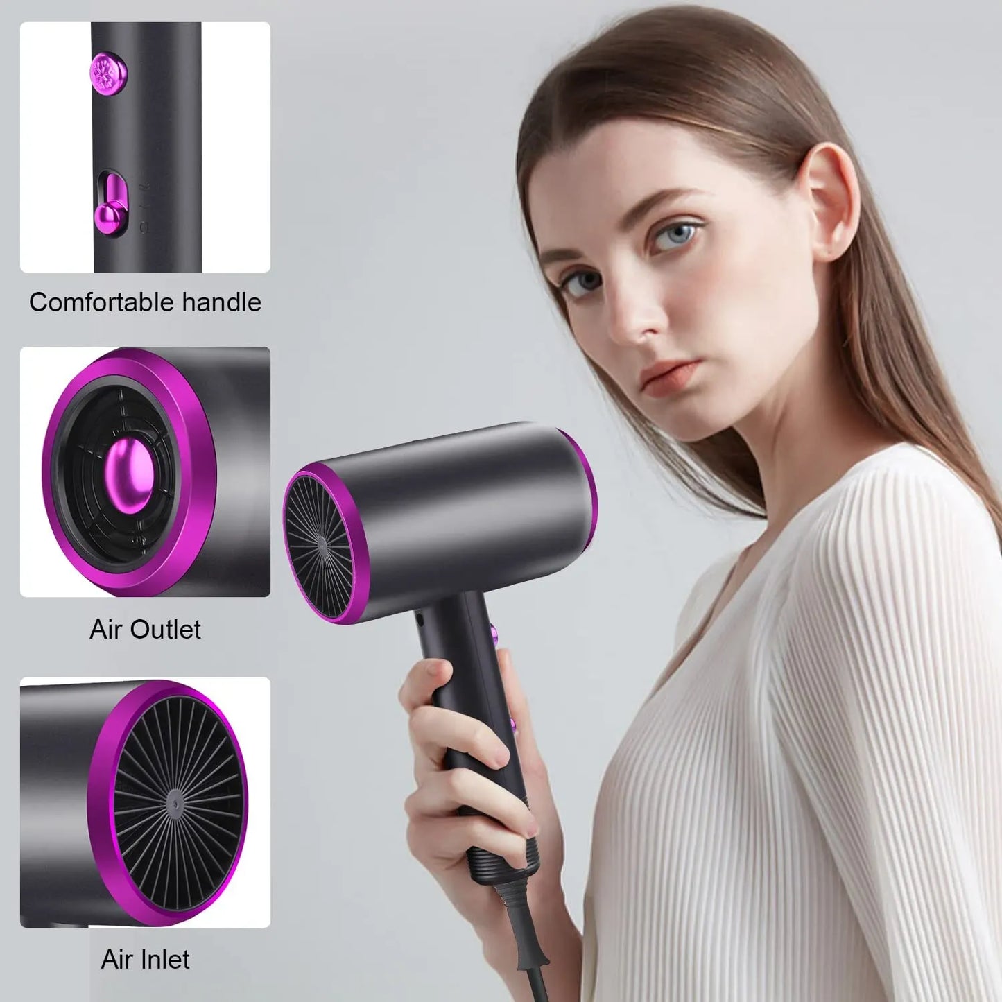 Frendorf | AirGlide | Haartrockner mit Ionic Diffusor | Tragbar und Sicher