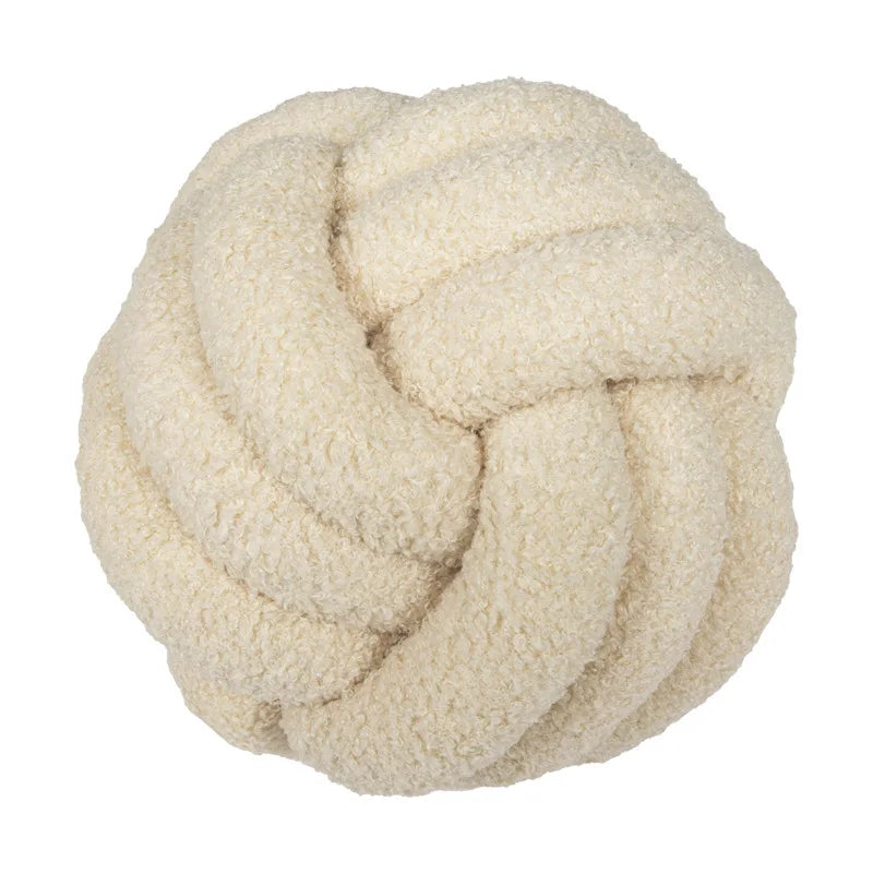 Gooi Kissen - Gemütlich - Handgeknoteter Ball - Lammfell