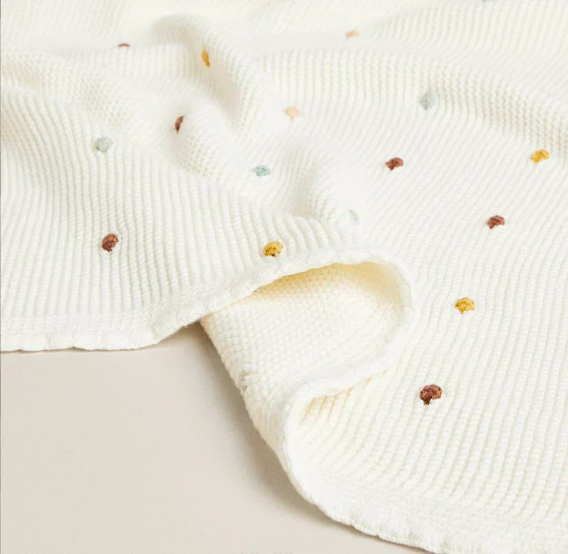 Frendorf | gestrickte Babydecke und Kinderwagen-Decke - 100x70 cm