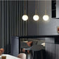 Mid-Century Modern Glas Ball Pendelleuchte