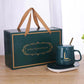 400ML Kaffeetasse Untersetzer Set 55 Grad Temperaturhalte Automatische Heizung Keramikbecher