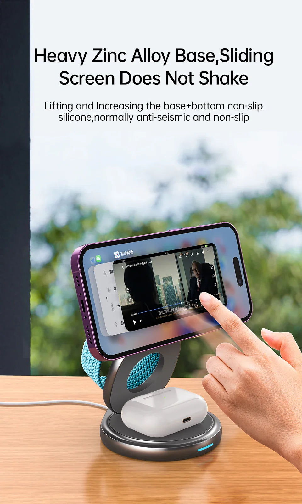 Frendorf | 3 in 1 faltbares magnetisches kabelloses Ladegerät