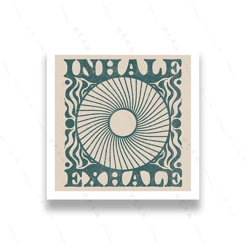 Bohemian Sonnen Gesichter Leinwand Malerei Abstrakt Vintage Wandbilder Retro Glückliches Zitat Quadrat Druck Poster Wohnzimmer Wohnkultur
