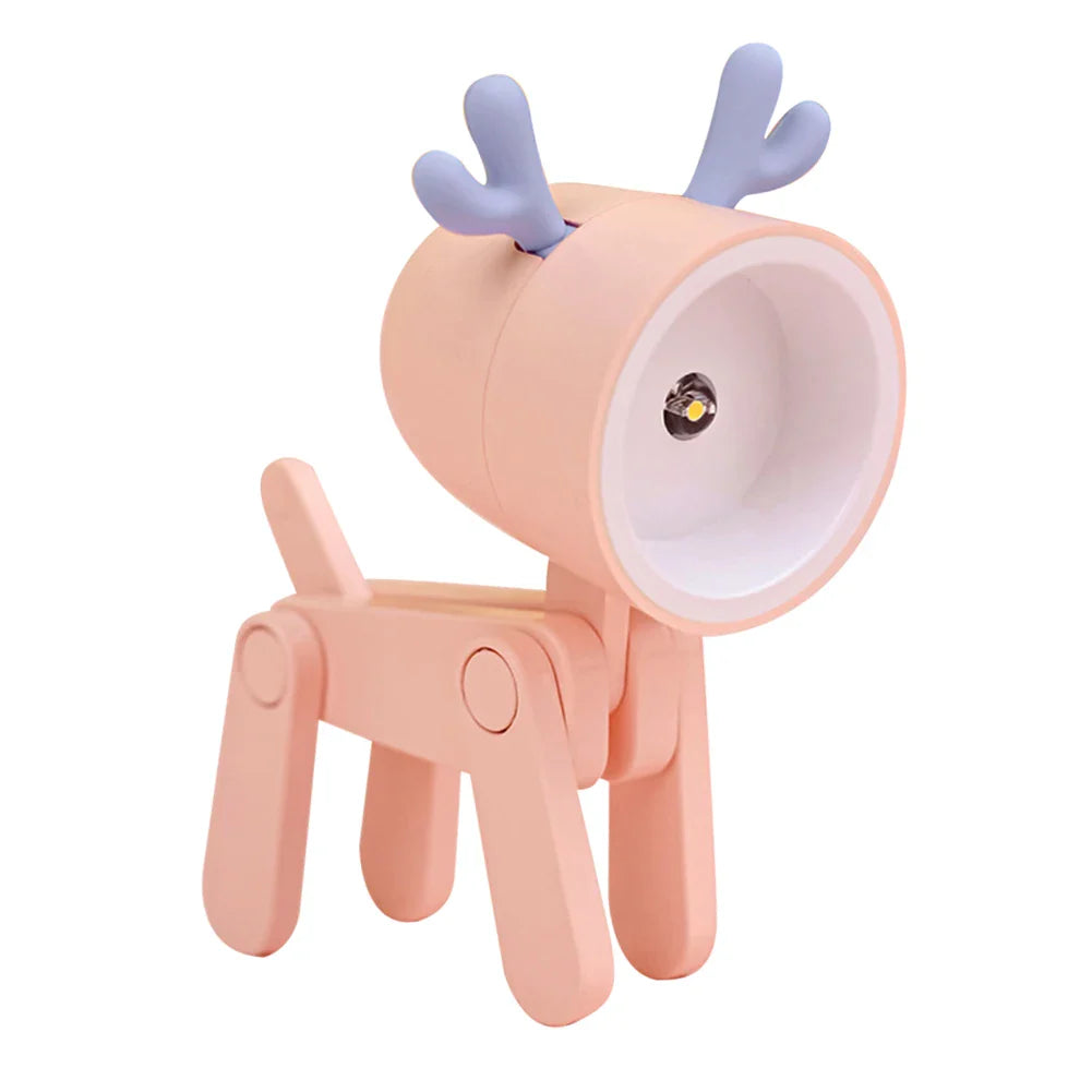 Süße LED-Nachtlampe - Mini-Hund, Hirsch, Dinosaurier Falt-Tischlampe für das Kinderzimmer