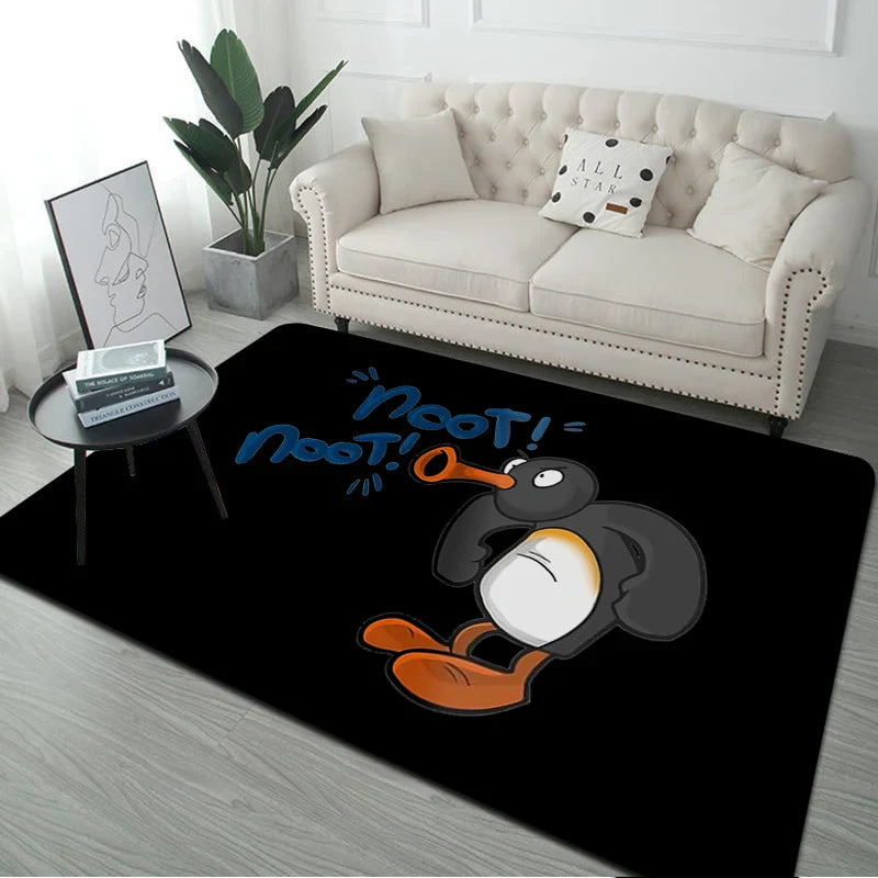 Pingu Pinga Pinguin Badmatte Kinderzimmer Schlafzimmerdekoration Balkon rutschfeste Fußmatte Wohnzimmer Willkommen Teppich