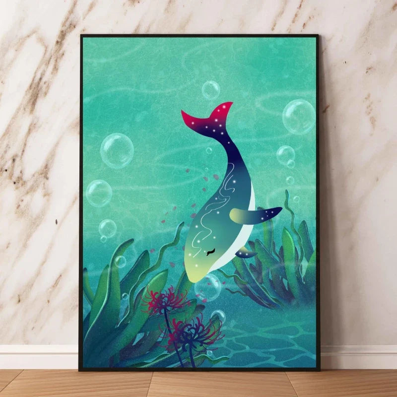 Leinwandbild von Rehen mit Blumen und anderen Tieren ist das beste Geschenk für Freunde und Geliebte