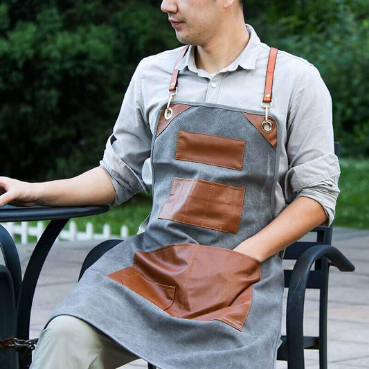 Premium Leder Riemen Schürze