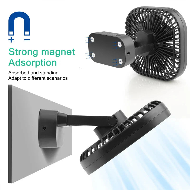 Frendorf | BreezePro Fan | Kompakt & Kabellos | 38 Stunden Laufzeit | Flexibel und Leise