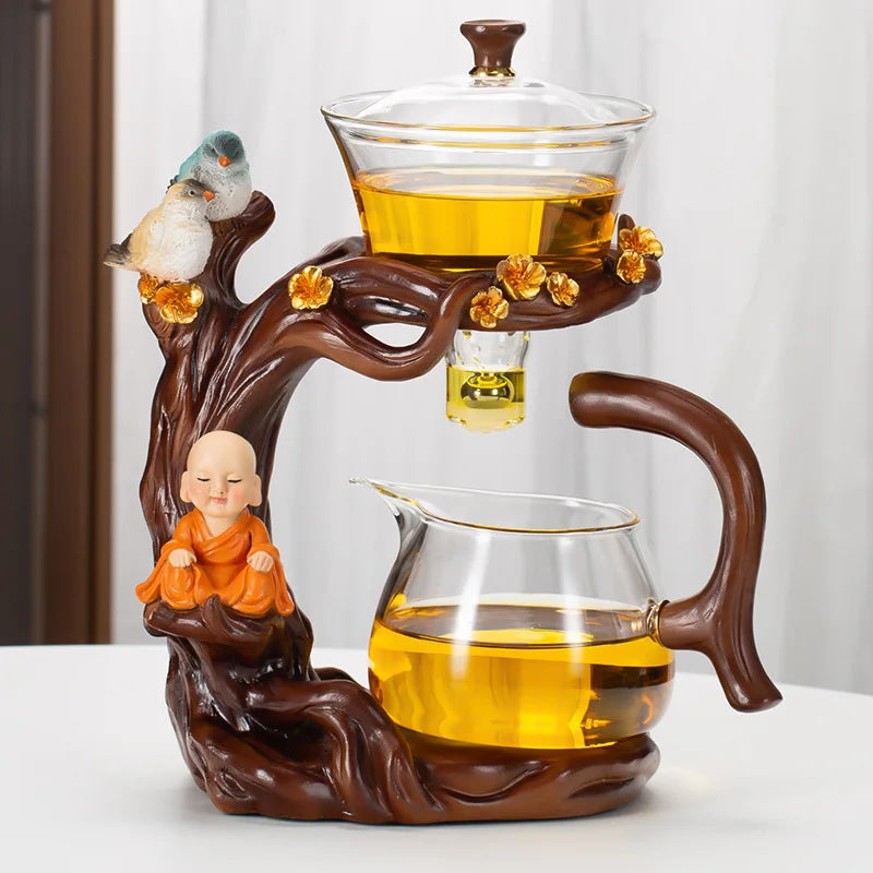 Kung Fu Teekanne Haushalt magnetische Absaugung halbautomatische faule Teezubereitung Werkzeug Glas Tee-Set