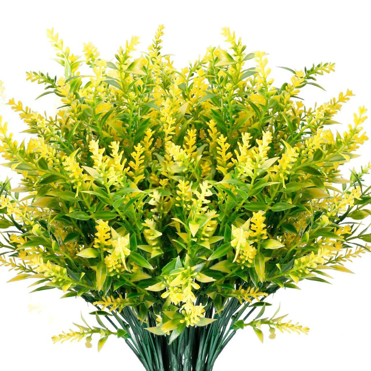 Frendorf | 12 Stück künstliche Lavendel-Pflanzen – UV-beständig, farbecht verblasst, Kunstblumen für Hochzeit, Zuhause, Weihnachtskranz und Außengarten Dekoration