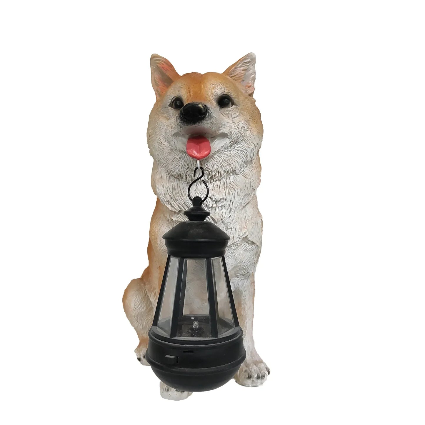 Frendorf | Solarbetriebene Outdoor-Harz-Hundestatue Lampe