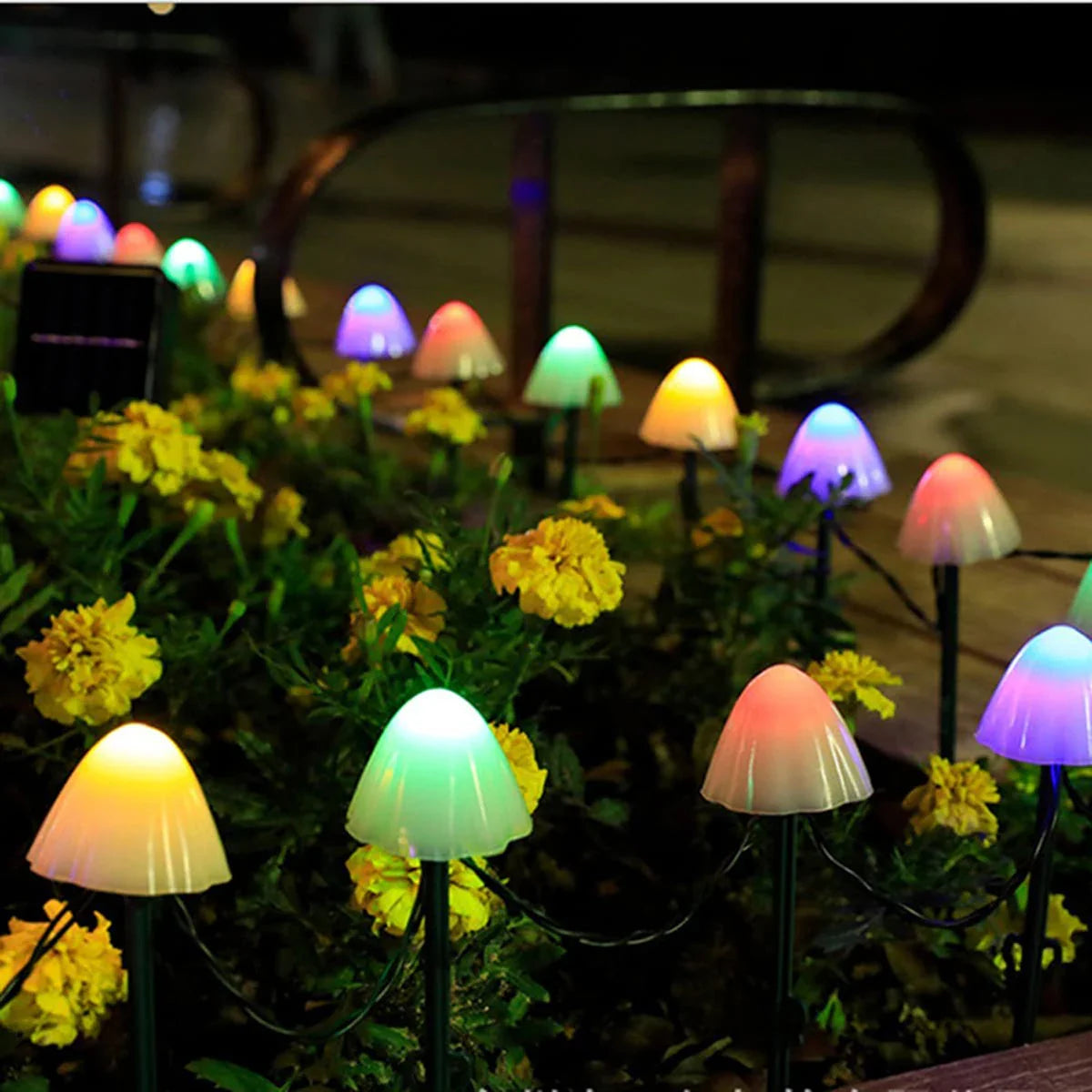 Solar-Pilz-Lichterkette: LED-Solarleuchten für Garten, Terrasse, Gehweg und Landschaftsgestaltung