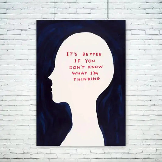 David Shrigley Kunst POSTER Wandbilder Für Wohnzimmer Herbstdekoration Klein