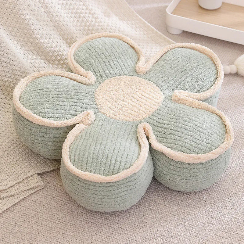 Flauschiges Blumen Kissen