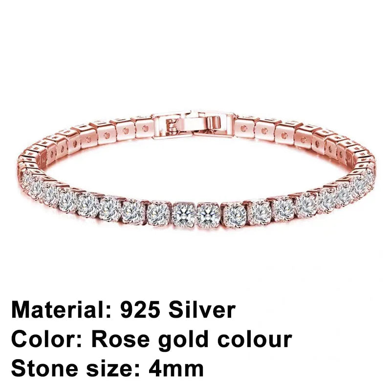 Frendorf | Tennis-Armband – Glänzen Sie mit Attitüde: Eleganz aus Sterlingsilber und Hip-Hop-Flair!