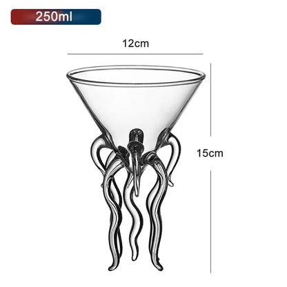 Kreatives Kugelfisch-Oktopus-Schwan-Vogel-Cocktailglas Transparentes Trinkglas mit Strohhalm Wein Saftbecher für Party Bar Nachtclub