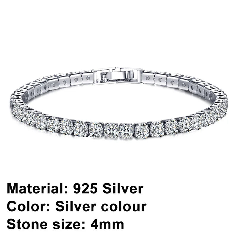 Frendorf | Tennis-Armband – Glänzen Sie mit Attitüde: Eleganz aus Sterlingsilber und Hip-Hop-Flair!