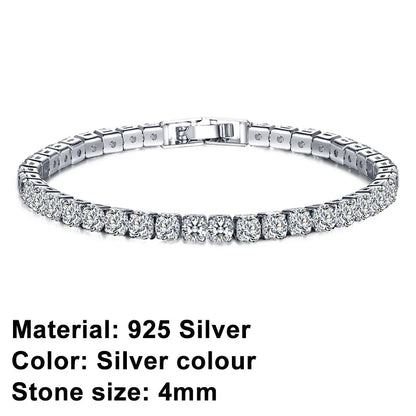 Frendorf | Tennis-Armband – Glänzen Sie mit Attitüde: Eleganz aus Sterlingsilber und Hip-Hop-Flair!