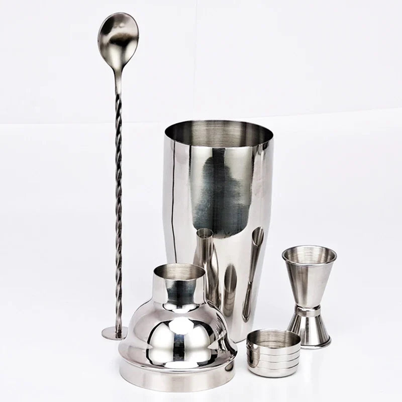 550 ml/750 ml Edelstahl Cocktail Shaker Mixer Trinken Barkeeper Set Bars Set Werkzeuge Mit Wein Regal Ständer Werkzeug für Geburtstag Geschenk