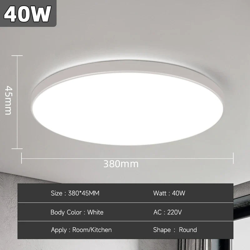 Frendorf | Moderne LED-Deckenlampe – 18W/30W/40W/72W Runde Deckenleuchte für Wohnzimmer, Schlafzimmer, Küche und Badezimmer