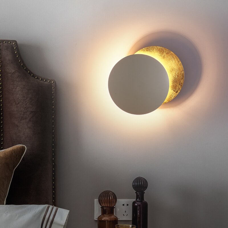 Frendorf | EclipseAura Wandleuchte mit Sonnenfinsternis-Design | LED Beleuchtung | Modern & Stilvoll | Für Wohn- und Arbeitsräume