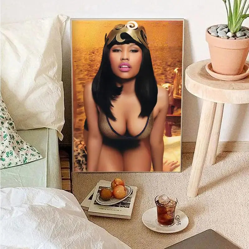 Beliebtes Pop-Sängerin-Nicki Minaj Poster Wandkunst Wohnkultur Raumdekoration digitale Malerei Wohnzimmer Restaurant Küchenkunst