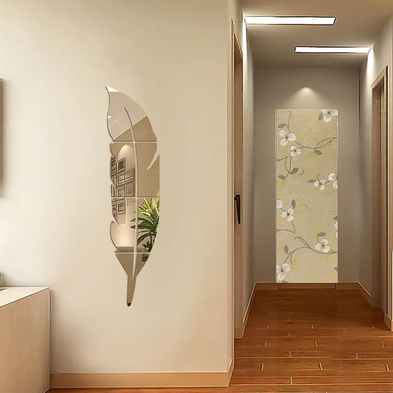 Frendorf | 3D Feder Kunst Spiegel Wandaufkleber