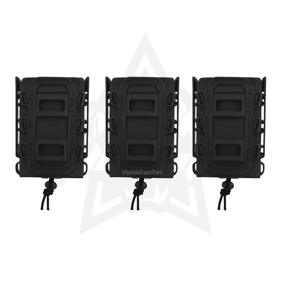 Taktischer Fast Mag Flexibel Molle | 5.56 Magazin Tasche Träger | für AK 74/47 AR M4 | Gewehr Pistolen Magazin Halter | 5.56/7.62 Mag Tasche