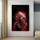 1 Stück Leinwandmalerei Schwarzer Hintergrund Fluoreszierender Helm Rot Gelb Helm Wohnzimmer Dekorationen für Home Luxus Schlafzimmer Kunst