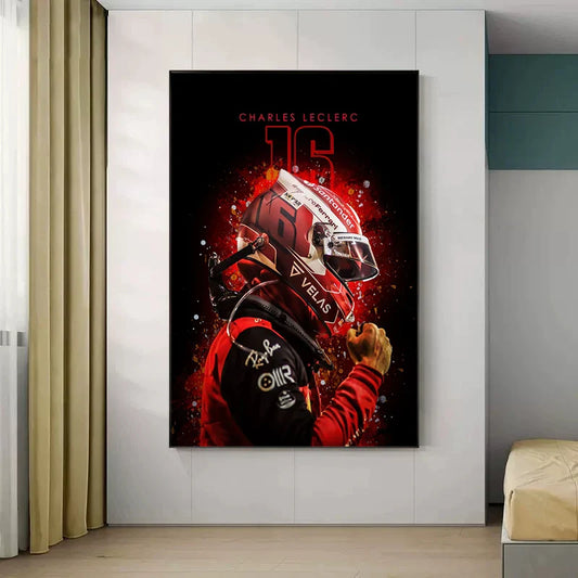 1 Stück Leinwandmalerei Schwarzer Hintergrund Fluoreszierender Helm Rot Gelb Helm Wohnzimmer Dekorationen für Home Luxus Schlafzimmer Kunst