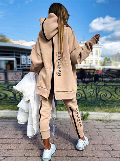 Frendorf | Frauen Sweatshirts 2-teilige Sets Trainingsanzug Übergrößen Herbst Damen Korea Hose Pullover Hosenanzüge Damen