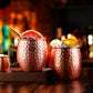 Frendorf | Moscow Mule Fässer kupferbeschichtete Becher – elegante 60ml rosegold glatte Mini-Tassen, perfekt zum Servieren von Cocktails, Espresso oder Shots, langlebige Edelstahlkonstruktion mit einem stilvollen und zeitlosen Design.