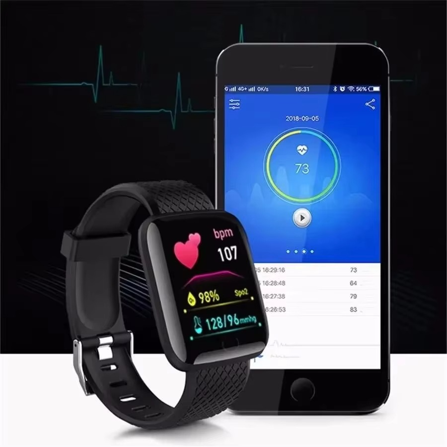 Frendorf | Bluetooth Smart Fitness Uhr mit Musiksteuerung und Schrittzähler