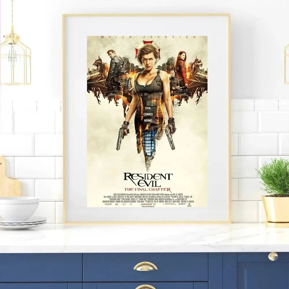 Game R-RESIDENT E-EVIL Poster Zuhause Raum Dekor Wohnzimmer Schlafzimmer Ästhetik Kunst Wandmalerei Aufkleber