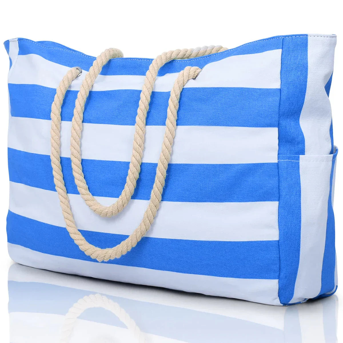 Frendorf | BeachVibe | Strandtasche | Wasser- & Sandabweisend | Leicht & Kompakt | Stylisch Gestreift