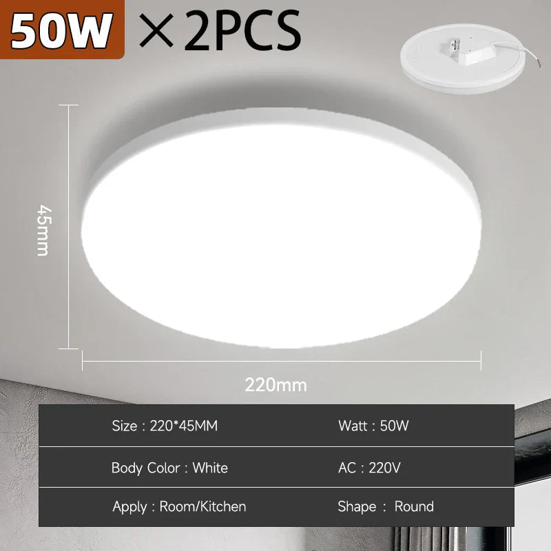 Frendorf | Moderne LED-Deckenlampe – 18W/30W/40W/72W Runde Deckenleuchte für Wohnzimmer, Schlafzimmer, Küche und Badezimmer