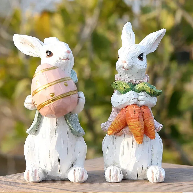 Osterdekoration DIY Strohkaninchen Exquisite Handgeschenke - Simulationskaninchen Wohn- und Gartenornamente für die Osterfeier