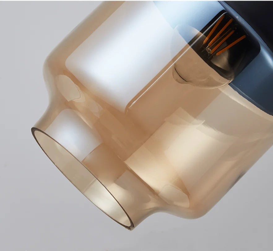 Frendorf | Moderne Glas Pendelleuchte – Retro Deckenlampe für Küche, Esszimmer, Schlafzimmer, Bar, Café und Innendekoration für Tische