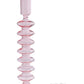 Pink Glass Taper Kerzenhalter