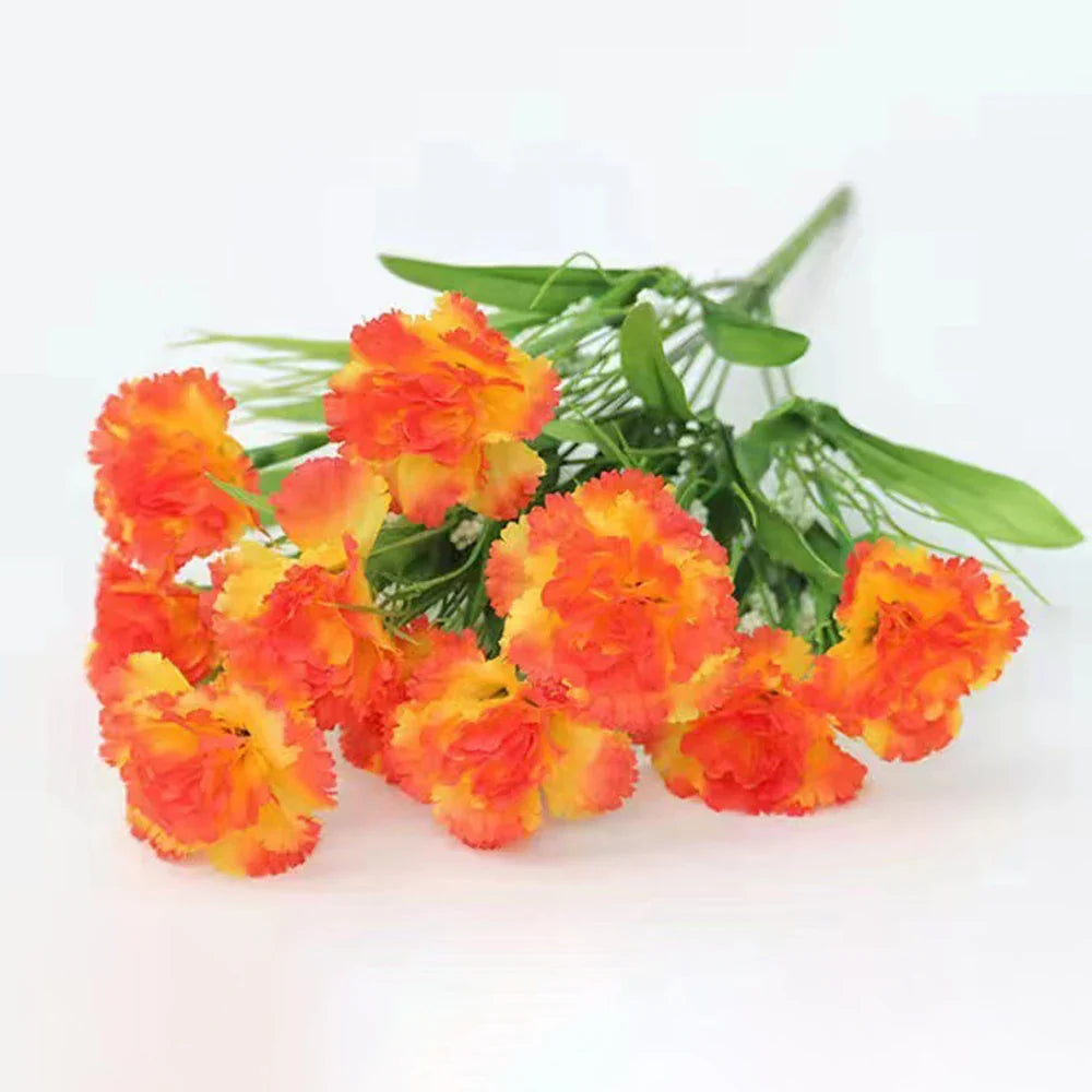 Frendorf | 1 Bouquet Künstliche Nelke - UV-beständige Seidenblumen für Zuhause, Party, Hochzeitsdekoration, kein Verblassen, für den Außenbereich