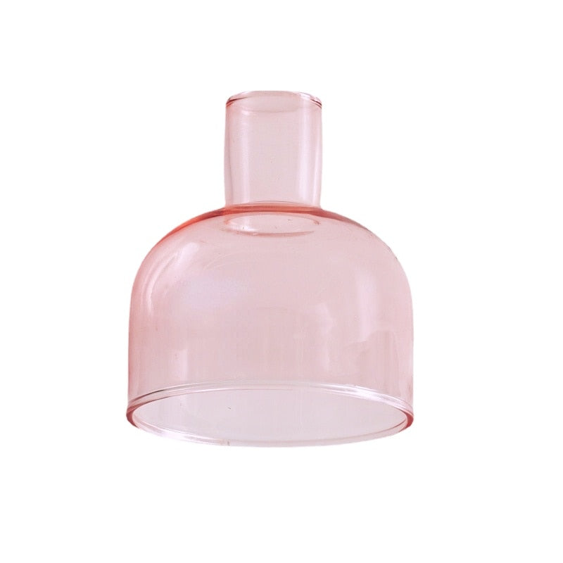 Farbenfroher Glas-Teelichthalter