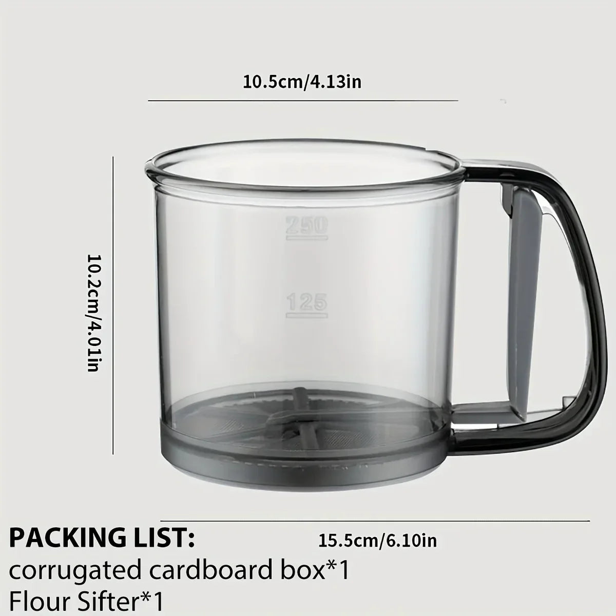 Frendorf | BakePro | Halbautomatisches Mehlsieb mit Quetschgriff | Doppelsieb für feines Mehl & Puderzucker | 2er-Set