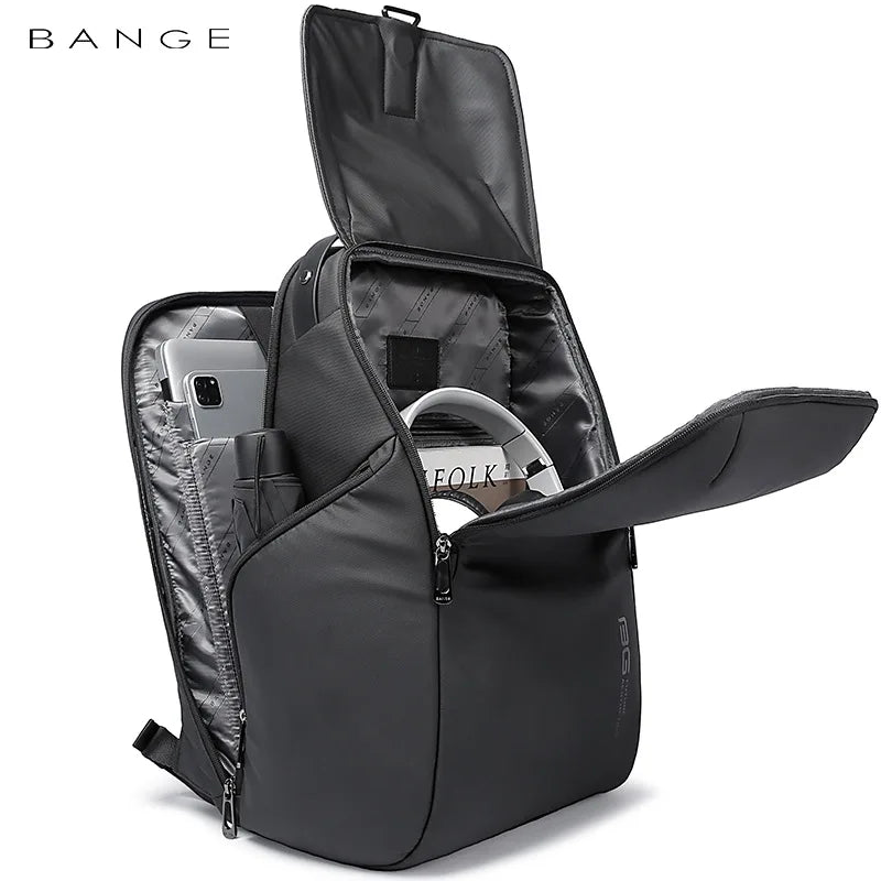 Frendorf | BANGE BG-2575 Anti-Diebstahl Wasserdicht Laptop Rucksack 15.6 Zoll täglich Arbeit Geschäft Rucksack (Grau)