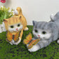 Frendorf | Butterfly Catcher Katze Harz Dekorative Lampe