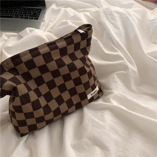Schachbrettcordura Kosmetiktasche